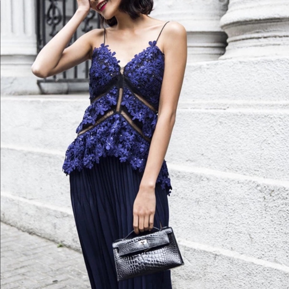 Lace Sequin Mid Length Dress S